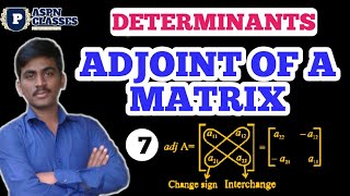 Adjoint of a Matrix Determinants Class12adjoint of a matrix 3x3 By PNBiradar [upl. by Ilyak]