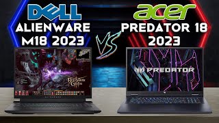 Alienware m18 vs Predator Helios 18  2023  maximum 18 inch Gaming laptops laptop tech compare [upl. by Toy675]