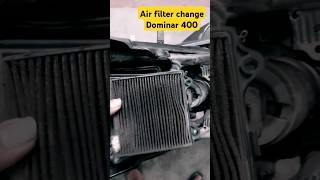 Air filter change at home👋 Dominar 400💯 diy automobile viralvideos shorts riding youtube [upl. by Notgnilra554]