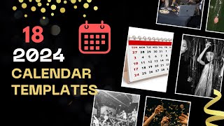 2024 Calendar Design Templates newyear2024 2024calendar calendardesign calendar [upl. by Ahsata]