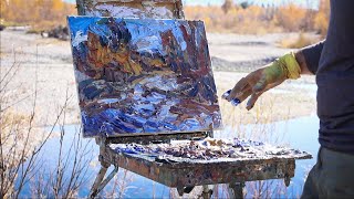 Plein Air Painting Three Small Autumn Paintings  Turner Vinson [upl. by Ayiak]