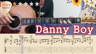 🔴Danny Boy  Easy Fingerstyle Guitar Tutorial  Irish Traditional Folk Song  TAB and Chords [upl. by Tenaej]