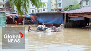 “I have nothing left” Typhoon Yagi pummels Vietnam leaves at least 64 dead [upl. by Ailedo540]