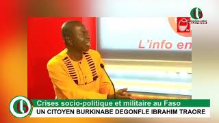 UN CITOYEN BURKINABE DEGONFLE IBRAHIM TRAORE [upl. by Shirley]