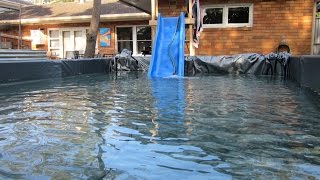 Dad Builds Giant Paddling Pool in Backyard [upl. by Fey496]