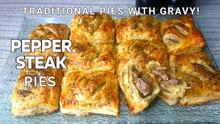 Pepper Steak Pie Recipe  Traditional Pepper Steak Pie with Gravy  How to Make Pepper Steak Pie [upl. by Crudden785]