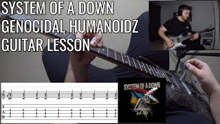 System Of A Down  Genocidal Humanoidz FULL PoV Guitar Lesson  Cover  NEW SONG 2020 [upl. by Nashbar]