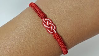 PULSERA DE HILO NUDO DE INFINITO Y SERPIENTE FACIL  EASY BRACELET  PULSERAS DE MODA✔️ [upl. by Nedia543]