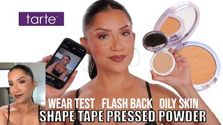 new TARTE FACE TAPE PRESSED POWDER FOUNDATION REVIEW  12HR WEAR TEST oily skinMagdalineJanet [upl. by Asel192]