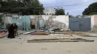 Somali police say 37 people died in an attack on a beach hotel [upl. by Elora]