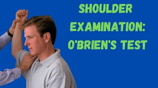 Shoulder Examination OBriens Test [upl. by Matteo370]