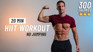 20 MIN FULL BODY HIIT WORKOUT  NO JUMPING  No Equipment No Repeats [upl. by Yesdnyl]