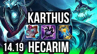 KARTHUS vs HECARIM JGL  67 winrate Dominating 20820  EUW Challenger  1419 [upl. by Gney]