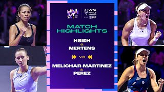 Hsieh amp Mertens vs MelicharMartinez amp Perez  2024 WTA Finals Riyadh Group Stage  Highlights [upl. by Estella871]