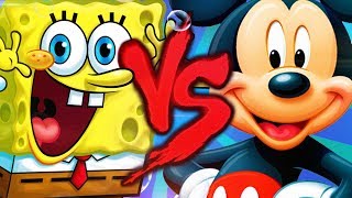 Bob Esponja VS Mickey Mouse  Duelo de Titãs Part Tec Plays [upl. by Akciret]