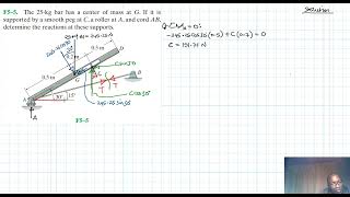 F5–5 Equilibrium of a Rigid Body Chapter 5 Hibbeler Statics Benam Academy [upl. by Elonore]