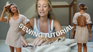 Sewing Tutorial Lea Dress  Digital Sewing Pattern for the perfect linen dress [upl. by Odraode]