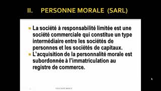 Les formes juridiques dentreprises au Maroc  Société à Responsabilité limité SARL OU SARLAU [upl. by Sorkin]