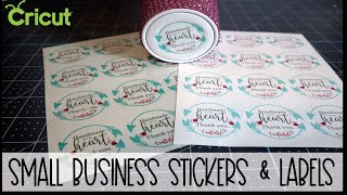 Quick amp Easy Stickers Labels for your business amp packaging  StepbyStep Design in Cricut Beginners [upl. by Nannaihr]