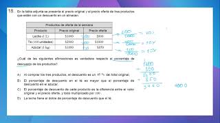 Resolución PAES Competencia Matemática M1 2022  Porcentaje 7 [upl. by Ardaid325]