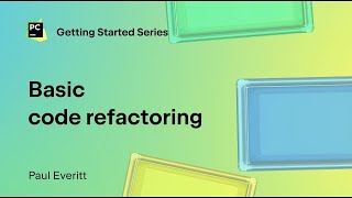 Basic code refactoring in PyCharm  Getting started [upl. by Keefer]