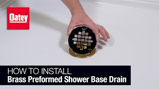 How to Install a Brass Shower Drain in a Preformed Base [upl. by Gee]