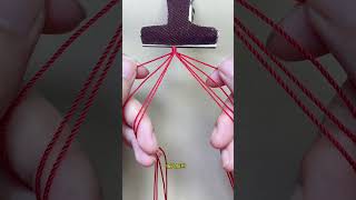 How to weave a red string bracelet for the year of birth Learn it and try it out Handmade DIY [upl. by Aihsenod]