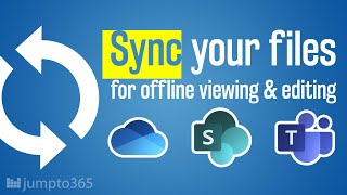 How to sync OneDrive SharePoint and Microsoft Teams files to computer or smart phone [upl. by Carlene]