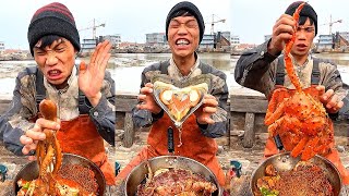 Fishermen eating seafood dinners are too delicious 666 help you stirfry seafood to broadcast live二五 [upl. by Mckeon270]