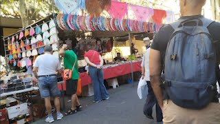 El Rastro  Domingo Mercadillo Sunday flea Market Madrid [upl. by Nekcerb]