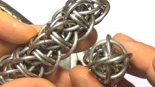 CLOSEUP WIND WYRM CHAINMAILLE WEAVE TUTORIAL [upl. by Nolur]