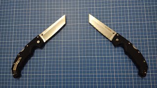 Plain vs Serrated Cold steel voyager Tanto [upl. by Tandie]