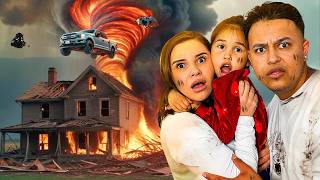 We SURVIVED a FIRE TORNADO 🔥🌪️ It HIT our NEW House [upl. by Yerffoj]