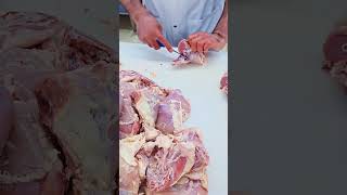 Boning out Chicken Thighs butcher Chicken boneless Thighs howto knifeskills sharpknife [upl. by Surazal]