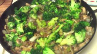 Broccoli Onion and Mushroom Stir Fry [upl. by Leunamne438]