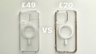 Apple Clear Case vs Spigen Ultra Hybrid Clear  Which should you buy  iPhone 15 Pro Max [upl. by Linette]