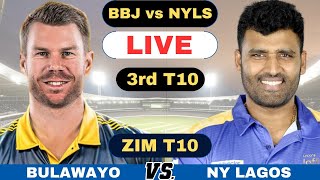 Live BBJ vs NYSL  Bulawayo Brave Jaguars vs NYS Lagos Live 3rd T10 Match Zim Afro T10 League 2024 [upl. by Acinoj]