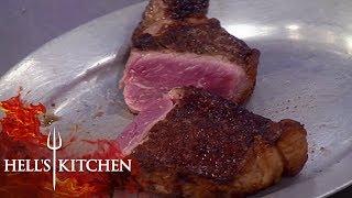 Raw Steak Leaves Gordon Ramsay Speechless  Hells Kitchen [upl. by Killoran]