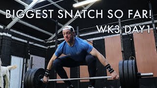 Biggest Snatch So Far Olympic Weightlifting Cycle Week 3 [upl. by Nassah]