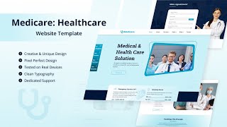 Medicare Responsive Healthcare Website Template  Medical Website Template and Theme by GCL [upl. by Glenden]