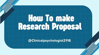 Research Proposal kaise bnyen How to make research proposal sample [upl. by Viv679]