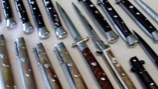 Frank Beltrame Italian Stiletto Auto knife Collection MUST SEE [upl. by Adnolaj]