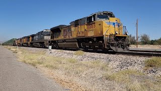 EB Union Pacific 8565 Leads ZLAAI Intermodal Train in El Paso TX 10042024 Ft Norfolk Southern [upl. by Sibel]