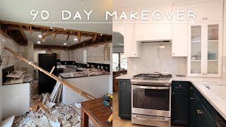 DIY EXTREME HOME MAKEOVER 90 Day Transformation  Kitchen Living Room Dining Room Bathroom [upl. by Douville]