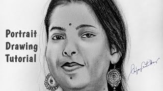 Portrait Drawing Tutorial  portrait drawing for beginners  how to draw [upl. by Quartus]