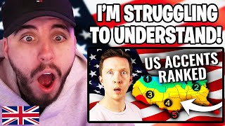 Brit Reacts to American Accents Ranked EASIEST to HARDEST to Understand [upl. by Ahsaf]