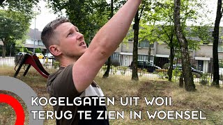 kogelgaten uit WOII terug te zien in Woensel [upl. by Enajiram]