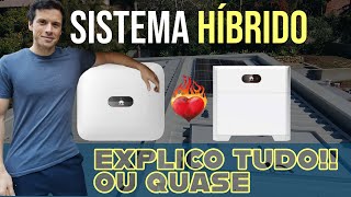 Instalação Híbrida Huawei com Bateria Lítio [upl. by Nylanej]