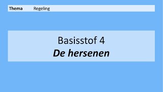 VMBO 4  Regeling  Basisstof 4 De hersenen  8e editie [upl. by Vassaux]