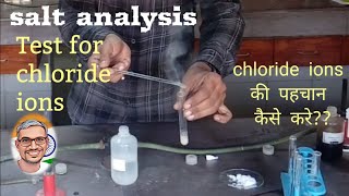 salt analysis chloride ion test neet [upl. by Ahsinor485]